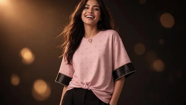 Pembe Oversize Shirt · Kadın
